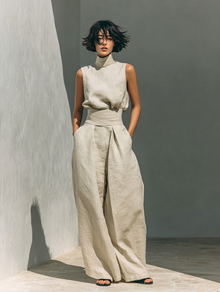 Maria™ | Conjunto minimalista de lino