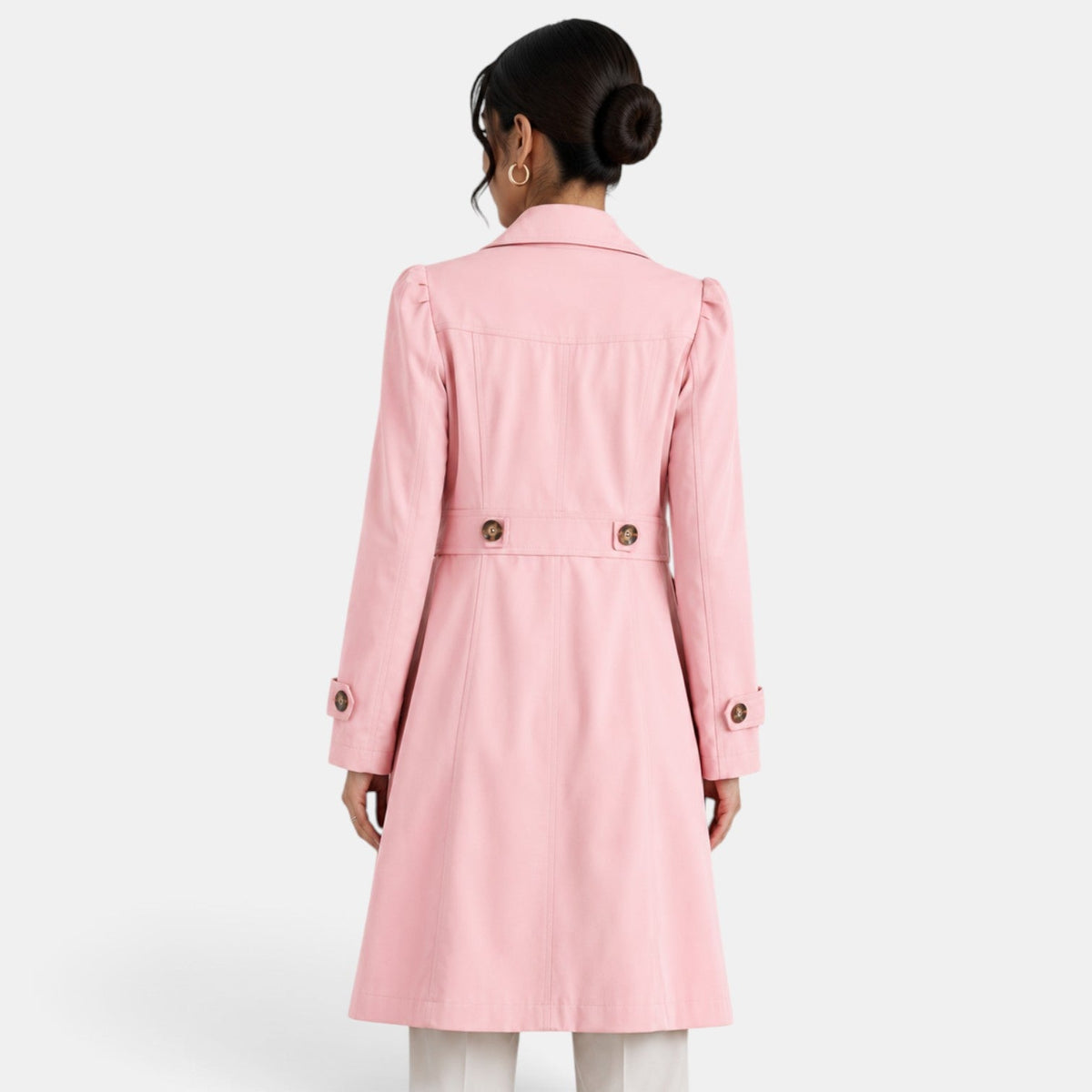 Abrigo de gabardina elegante para mujer
