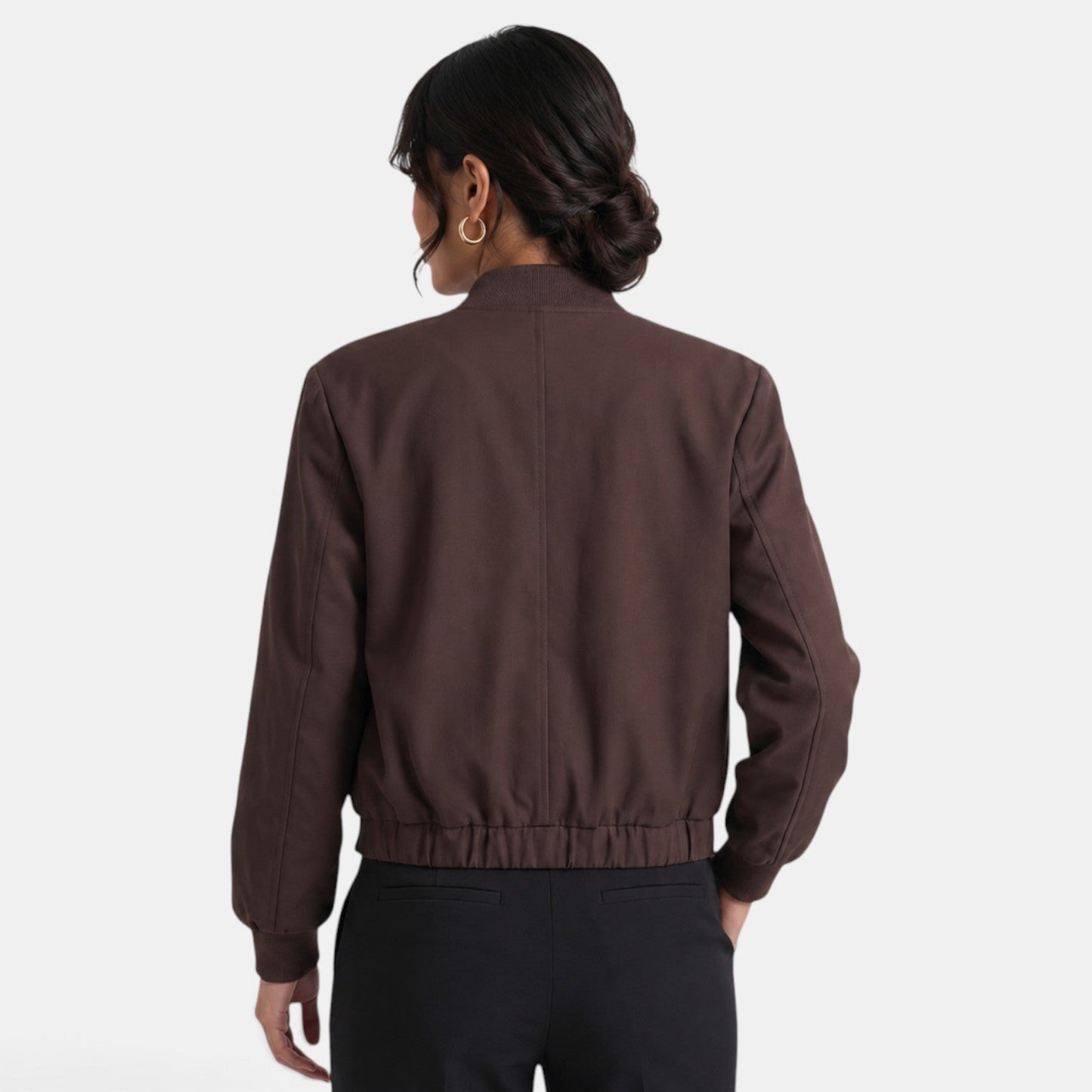 Chaqueta corta de transición para mujer de manga larga