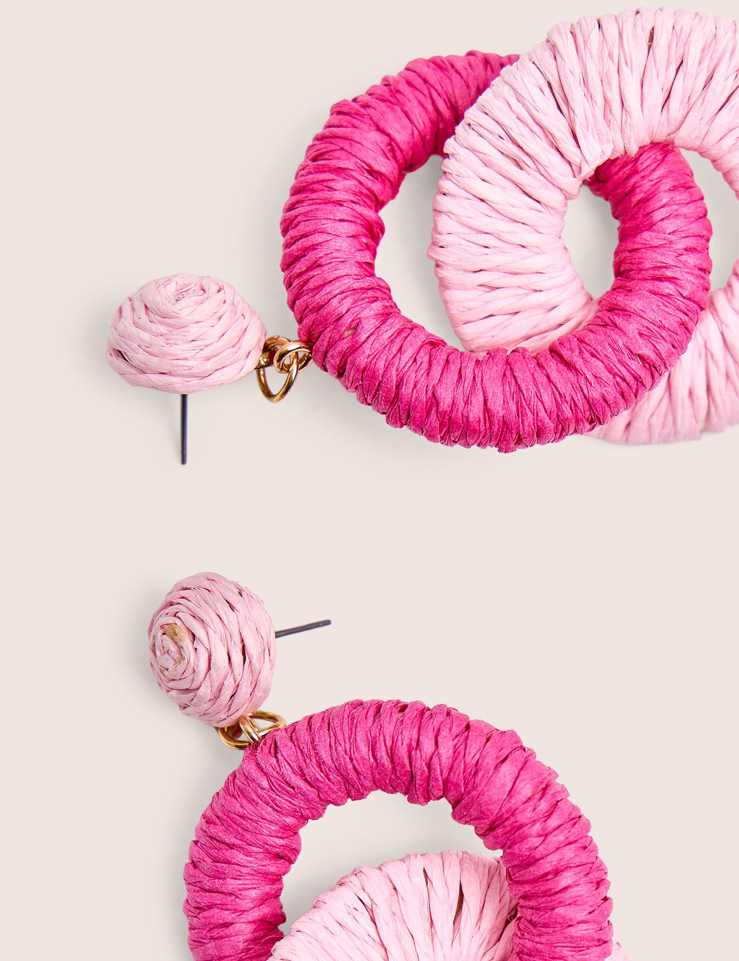 Pendientes de aro colgante en rosa multicolor