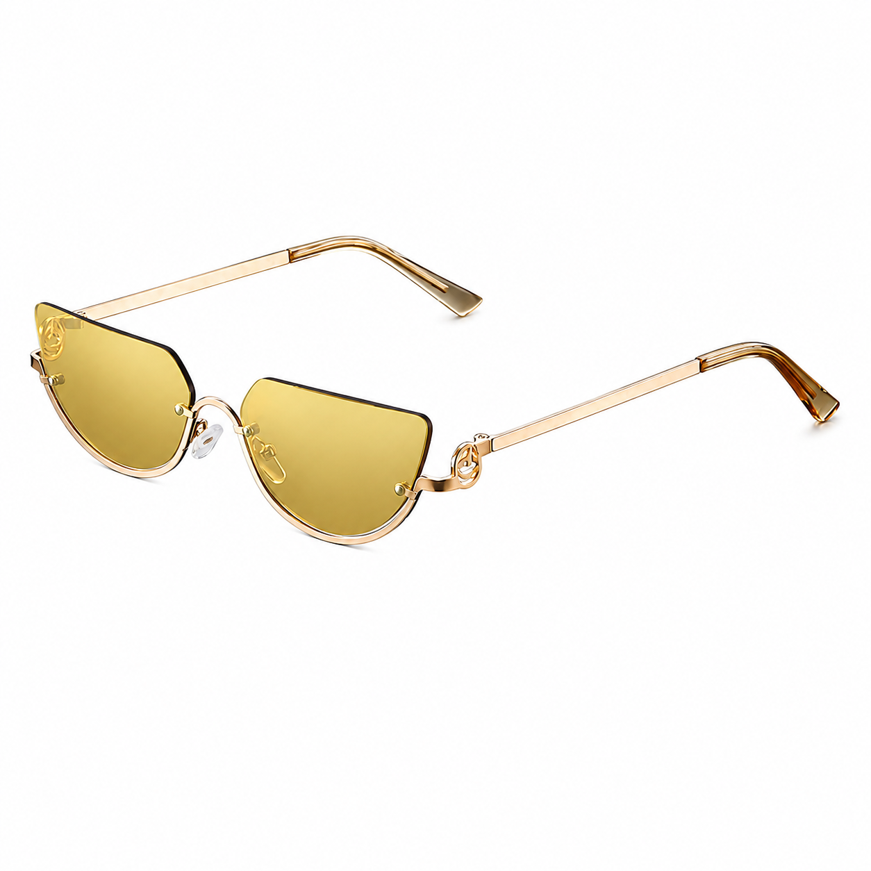 Gafas de sol para mujer con lentes sin marco y patillas rectas