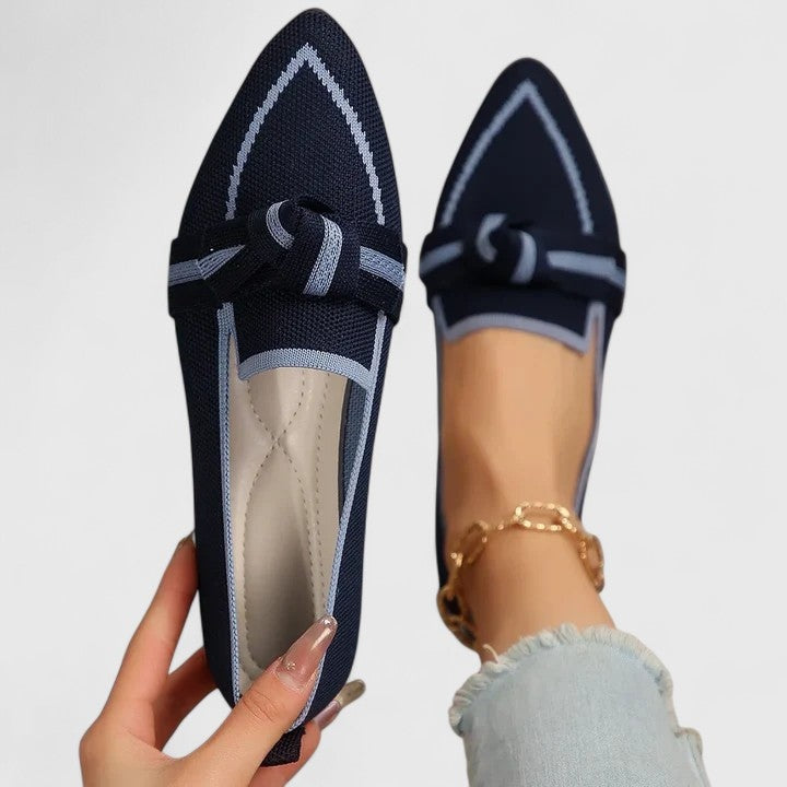 Laia | Mocasines de Punta Fina Mujer Nudo Decorativo