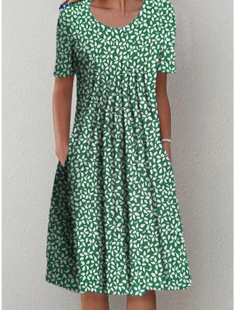 Aroha | Vestido casual con estampado floral y bolsillos