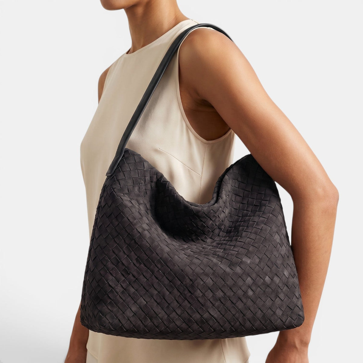 Bolso Trenzado Mujer Grande Elegante