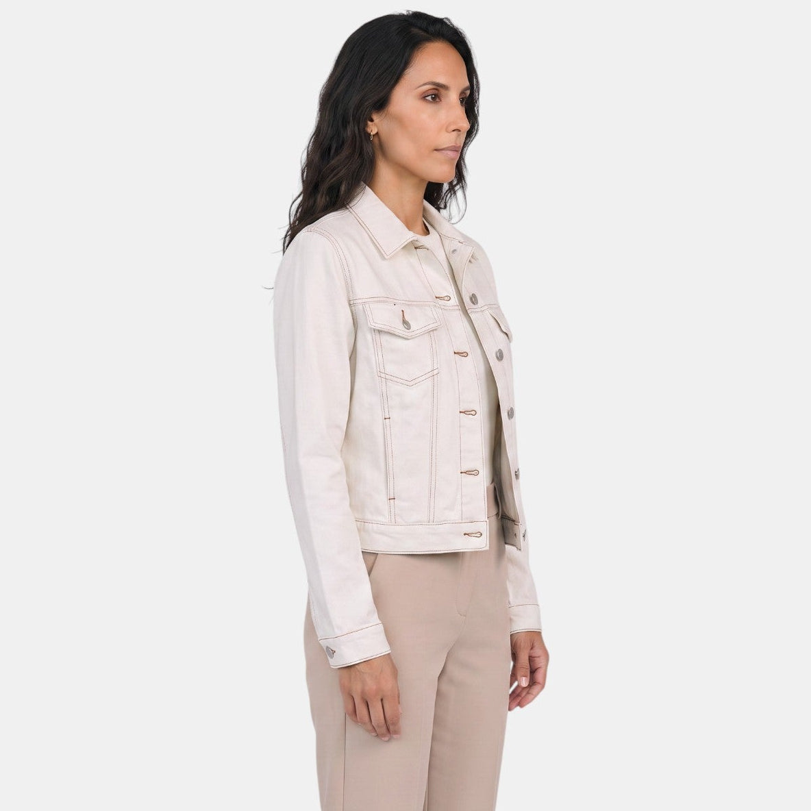 Chaqueta vaquera para mujer premium – Corte recto clásico