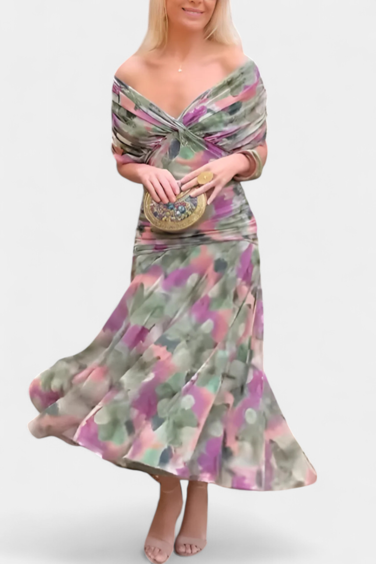 Laura | Vestido maxi de verano para mujer con escote en V elegante