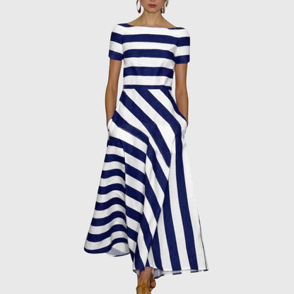 Vestido Maxi Mujer Rayas Elegantes – Diseño Fluido y Sofisticado