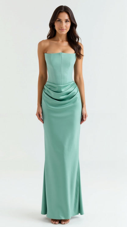 Florena | Vestido maxi de boda con silueta columna elegante para mujer