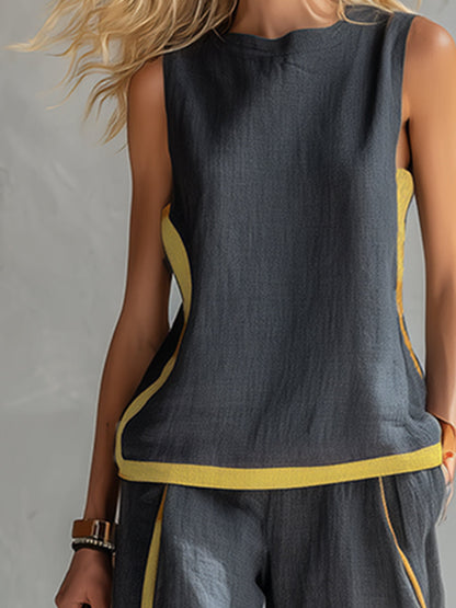 Elva | Conjunto lino algodón contemporaneo