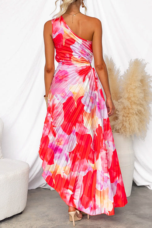 Yanira | Vestido plisado con hombro único