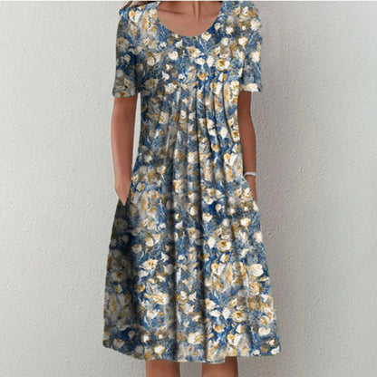 Aroha | Vestido casual con estampado floral y bolsillos