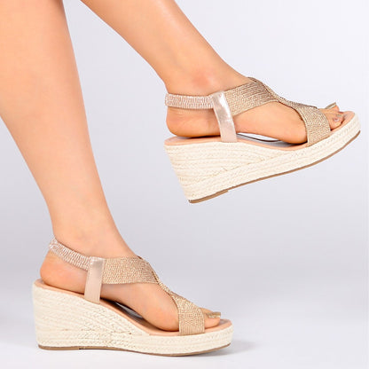 Aroa | sandalias de cuña con trenzado