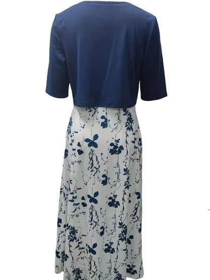 Sofía | Vestido midi para mujer con estampado floral y chaqueta