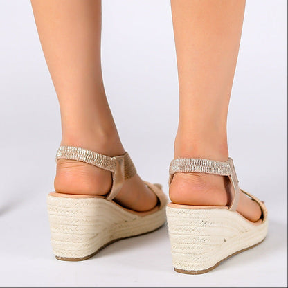 Aroa | sandalias de cuña con trenzado
