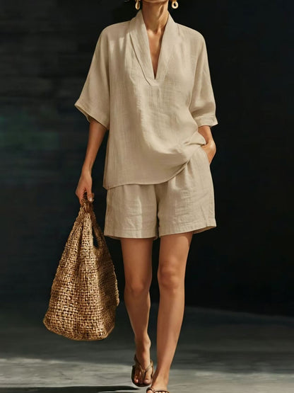 Conjunto Mujer Algodón Dos Piezas – Estilo Fresco y Cómodo