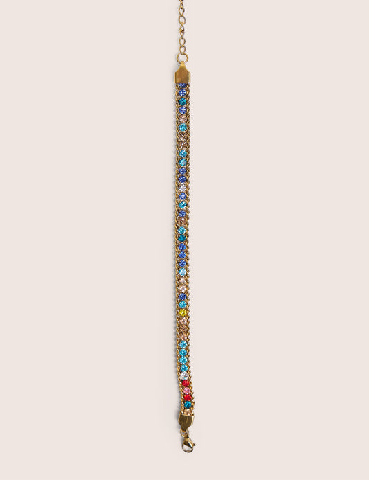 Pulsera de diamantes multicolores