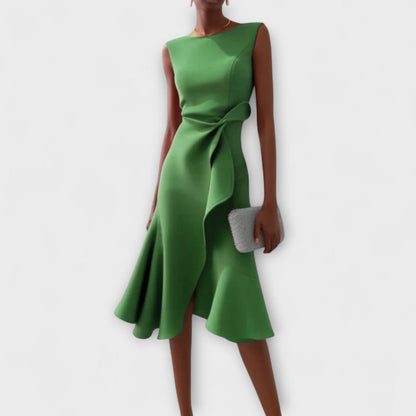 Candela | Vestido midi elegante de verano con pliegues