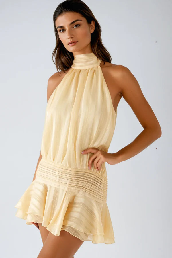 Severina | Vestido Mini Elegante para Mujer con Cuello Halter