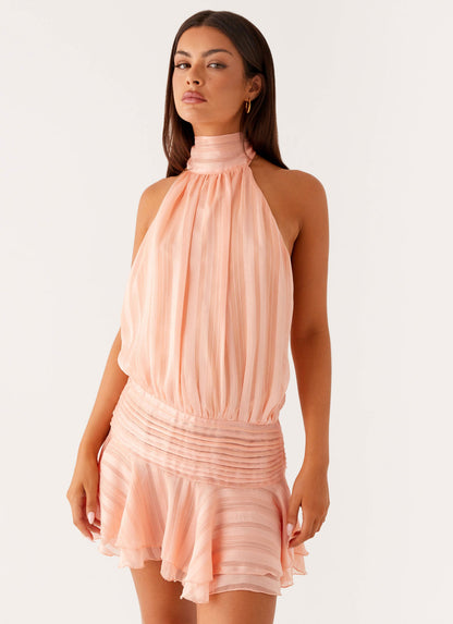 Severina | Vestido Mini Elegante para Mujer con Cuello Halter
