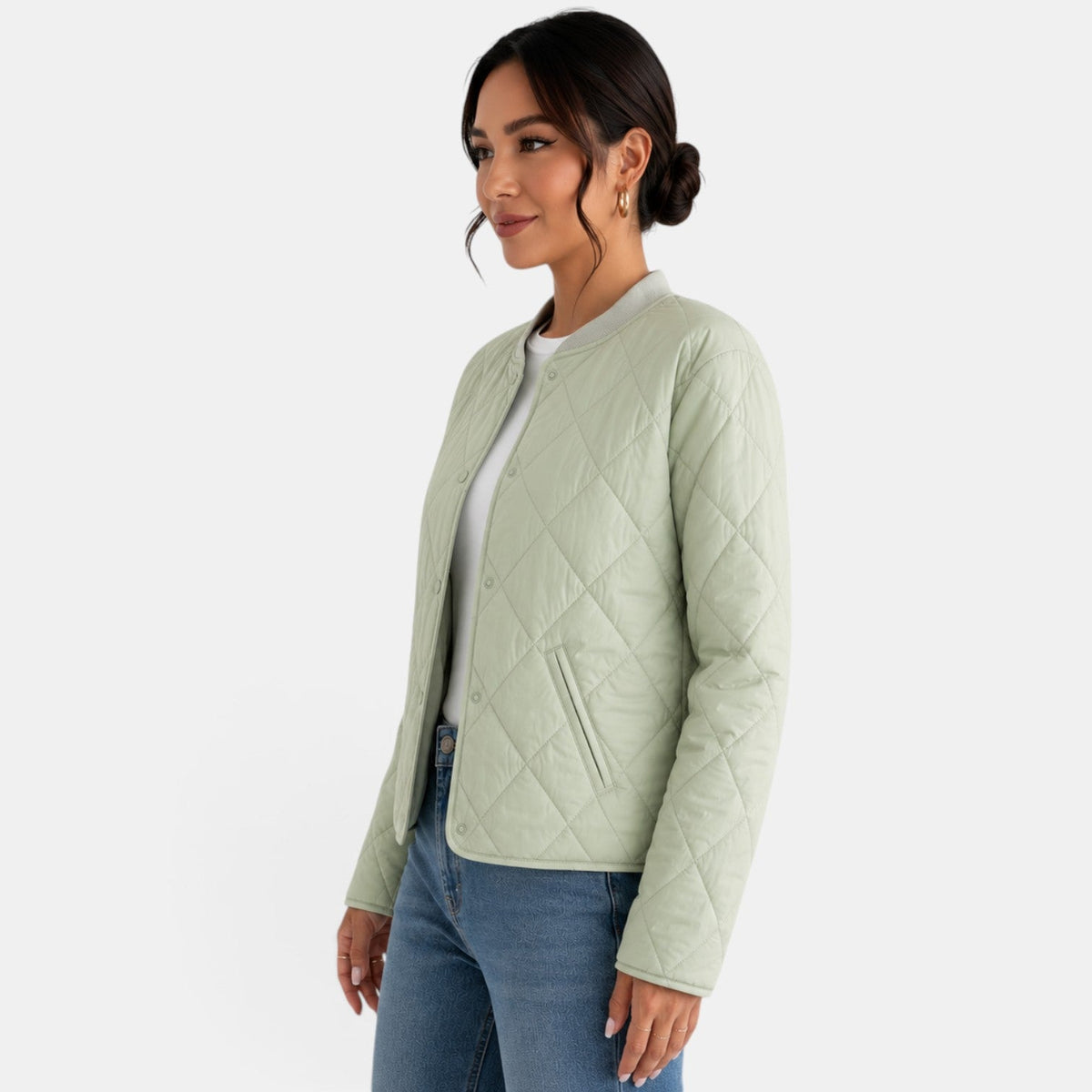 Chaqueta de algodón para mujer elegante en otoño