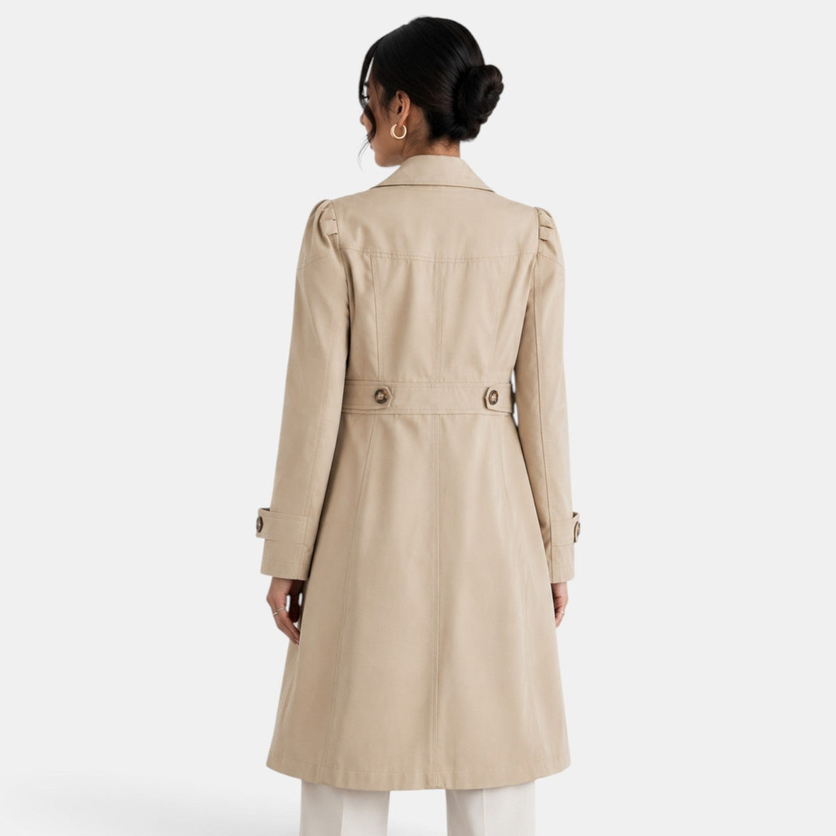 Abrigo de gabardina elegante para mujer
