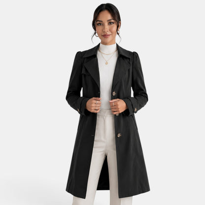 Abrigo de gabardina elegante para mujer