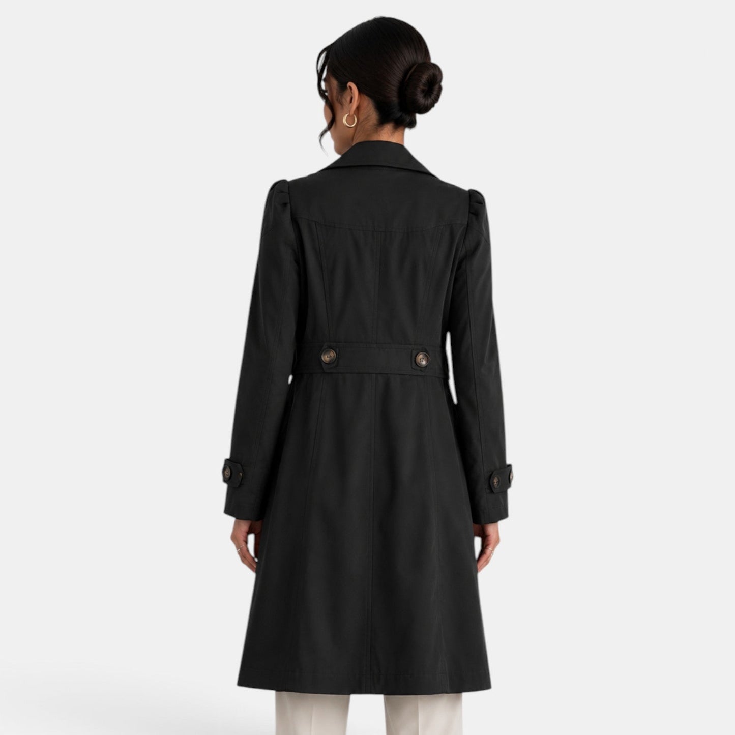 Abrigo de gabardina elegante para mujer