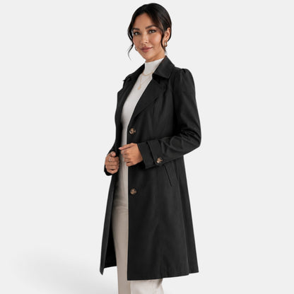 Abrigo de gabardina elegante para mujer