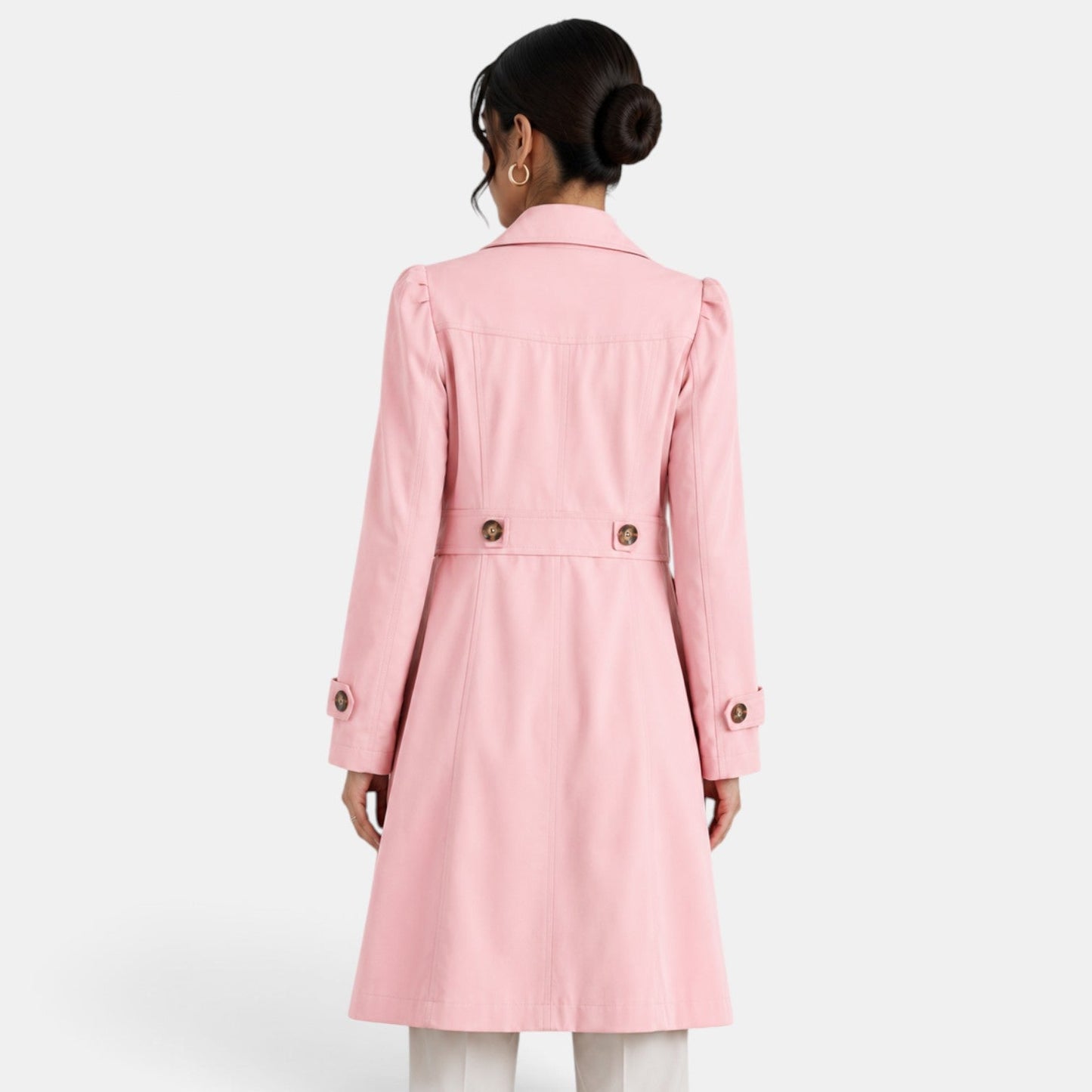 Abrigo de gabardina elegante para mujer