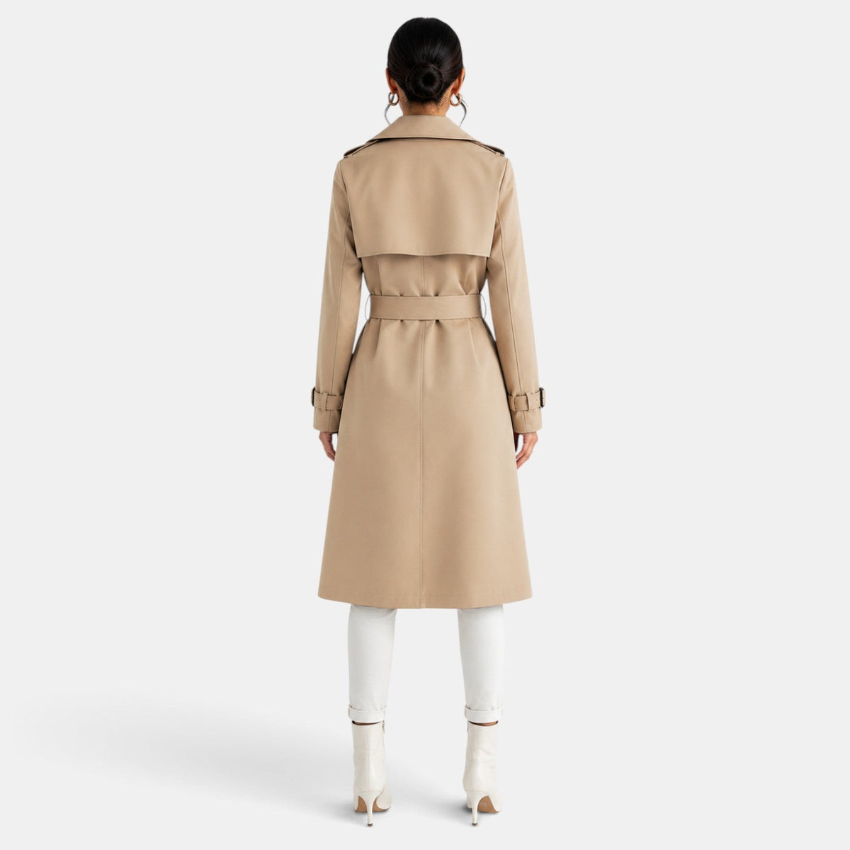 Gabardina larga elegante para mujer