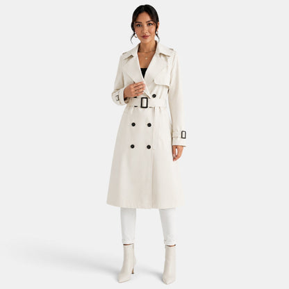 Gabardina larga elegante para mujer