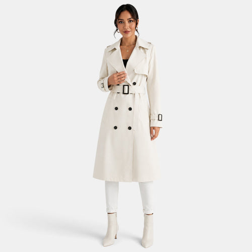 Gabardina larga elegante para mujer