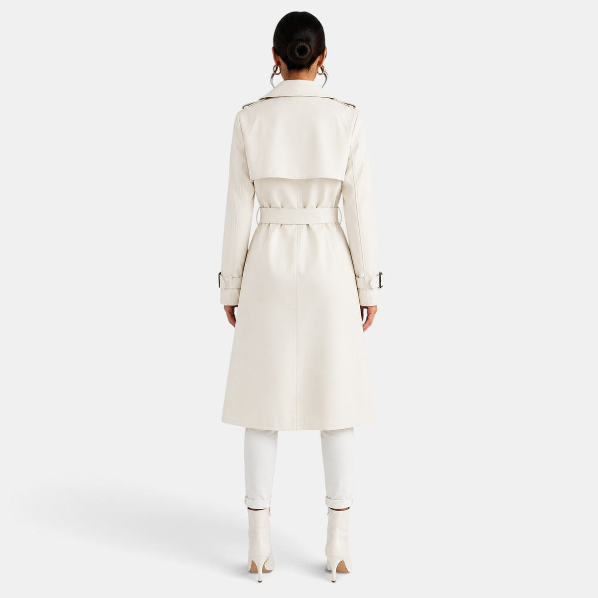Gabardina larga elegante para mujer