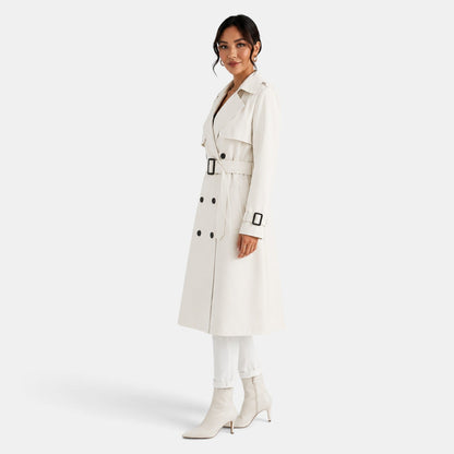 Gabardina larga elegante para mujer