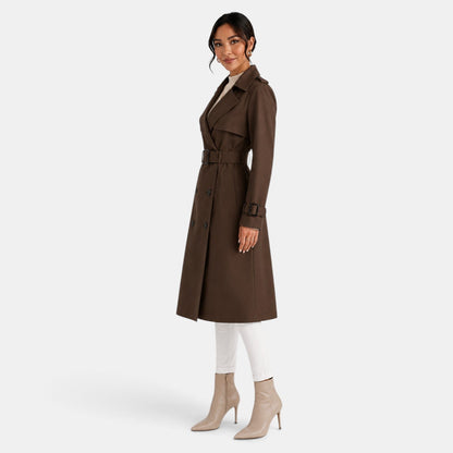 Gabardina larga elegante para mujer