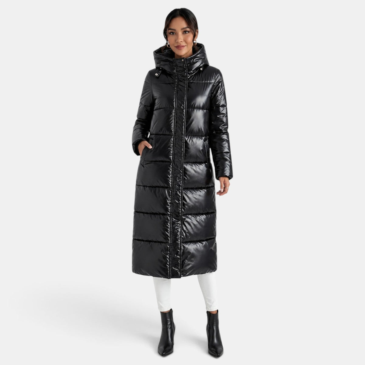 Abrigo de invierno impermeable para mujer