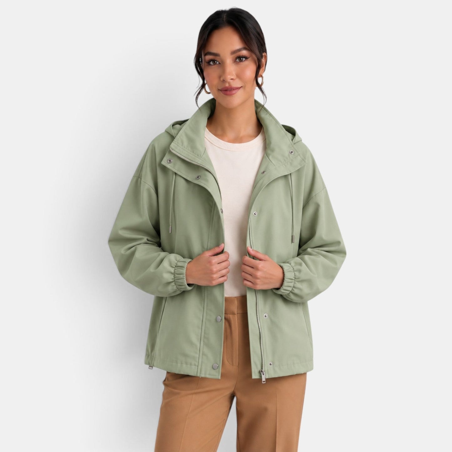 Chaqueta con capucha oversize para mujer