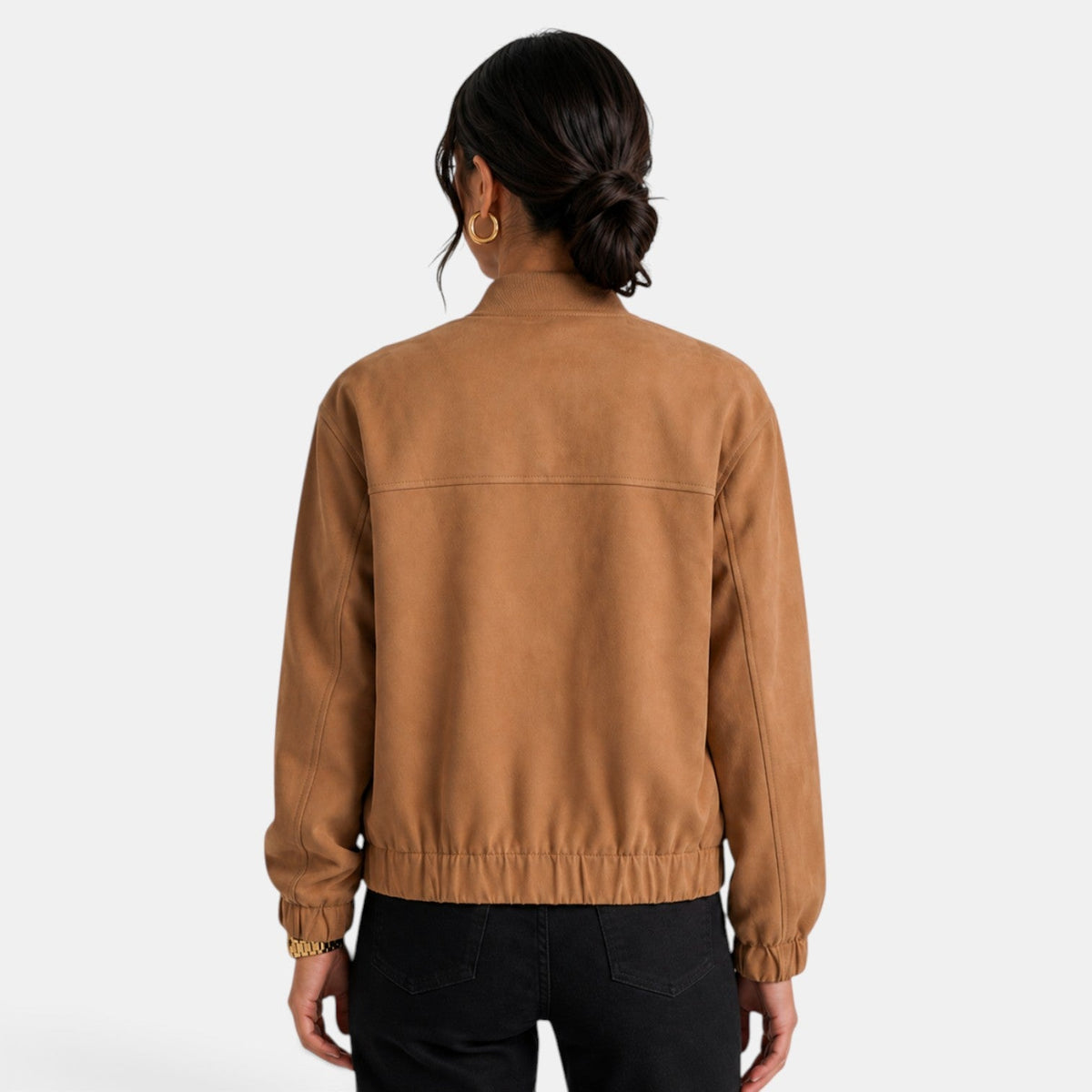 Chaqueta moderna oversize de cuero sintético para mujer
