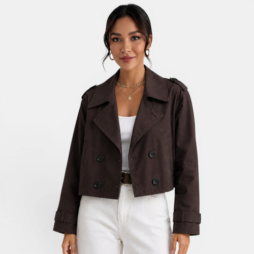 Gabardina corta para mujer