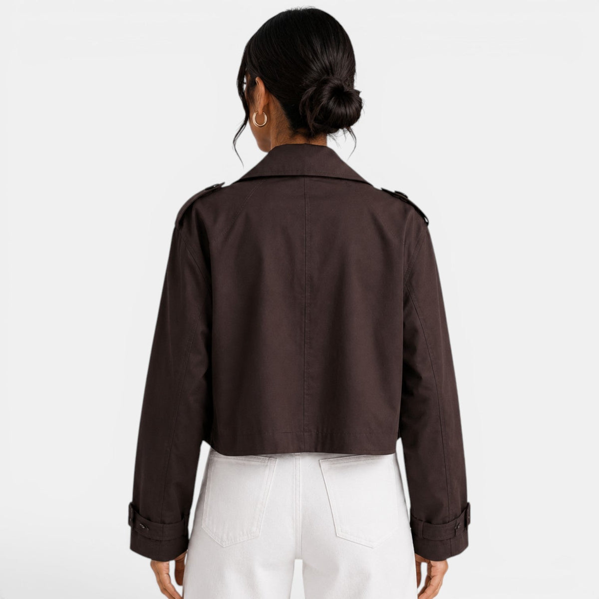Gabardina corta para mujer