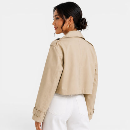 Gabardina corta para mujer