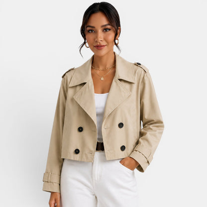Gabardina corta para mujer