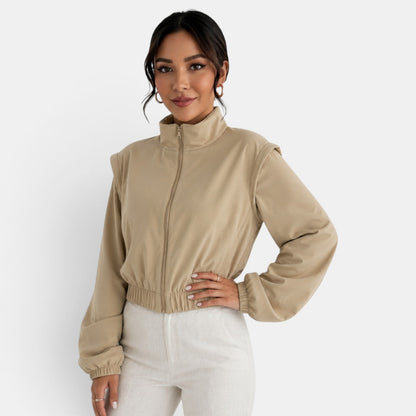 Chaqueta bomber de algodón para mujer