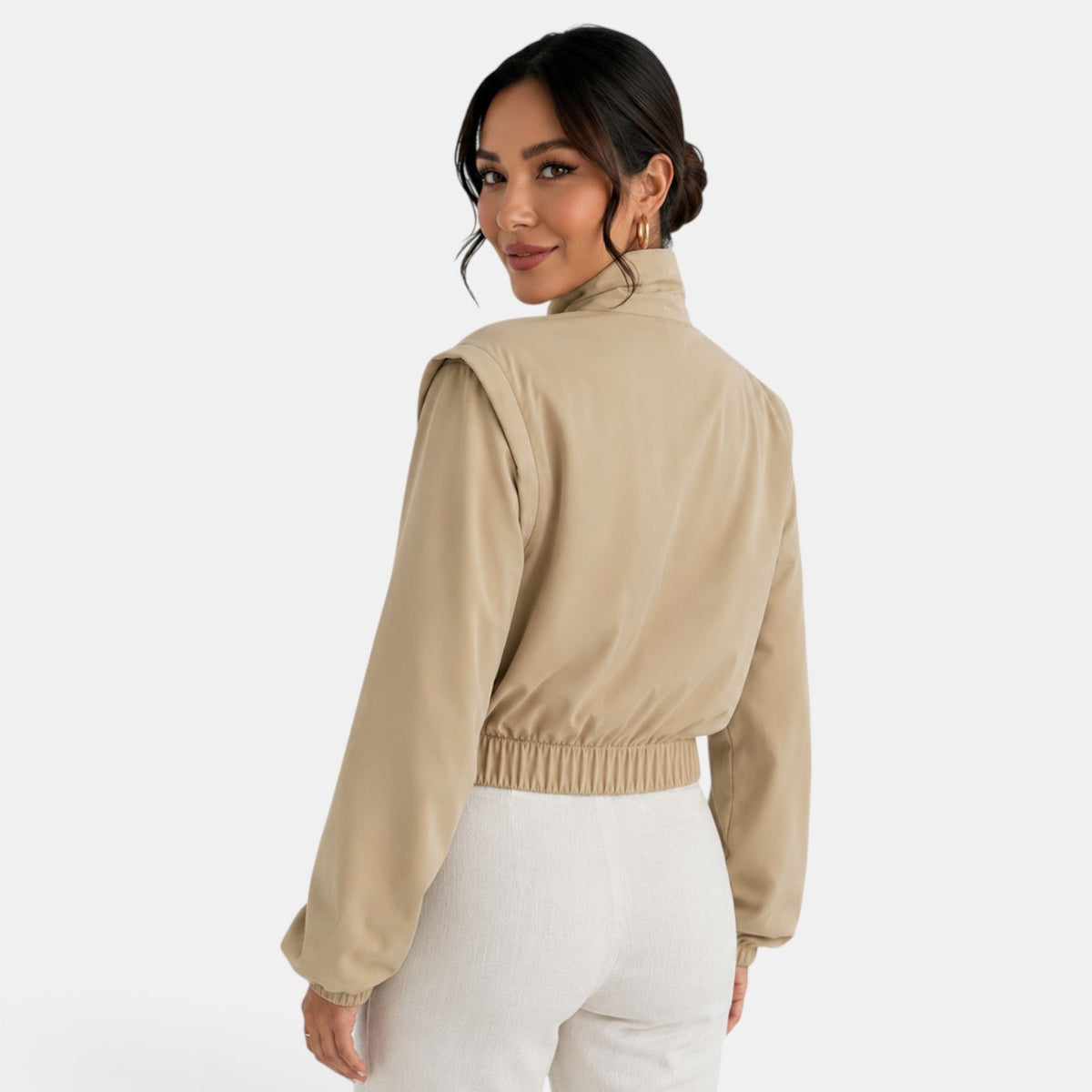 Chaqueta bomber de algodón para mujer