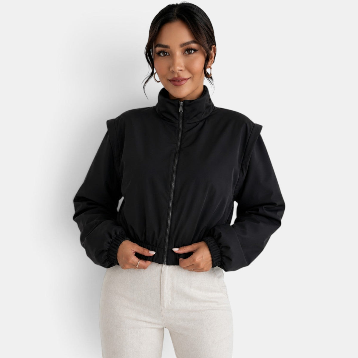 Chaqueta bomber de algodón para mujer