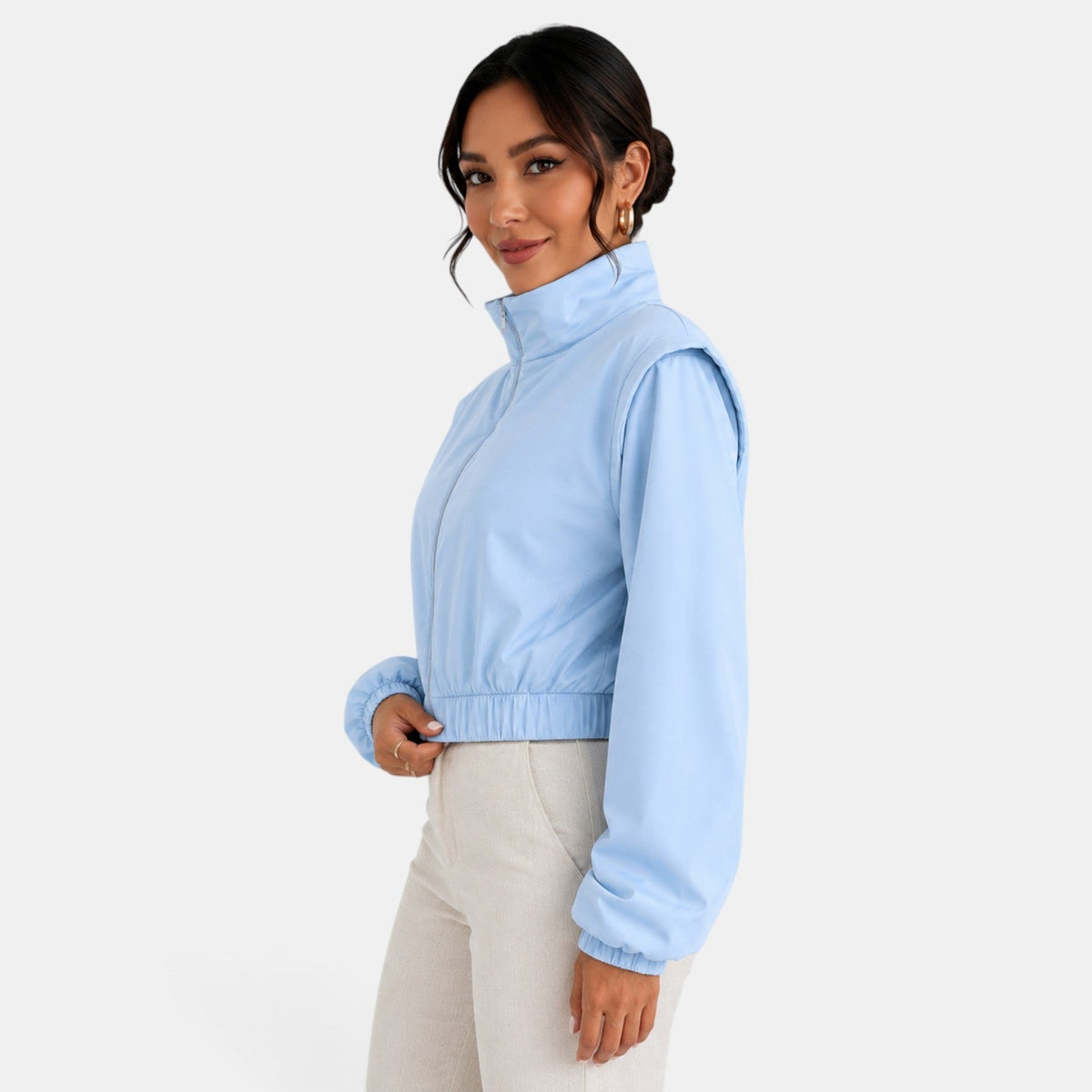 Chaqueta bomber de algodón para mujer
