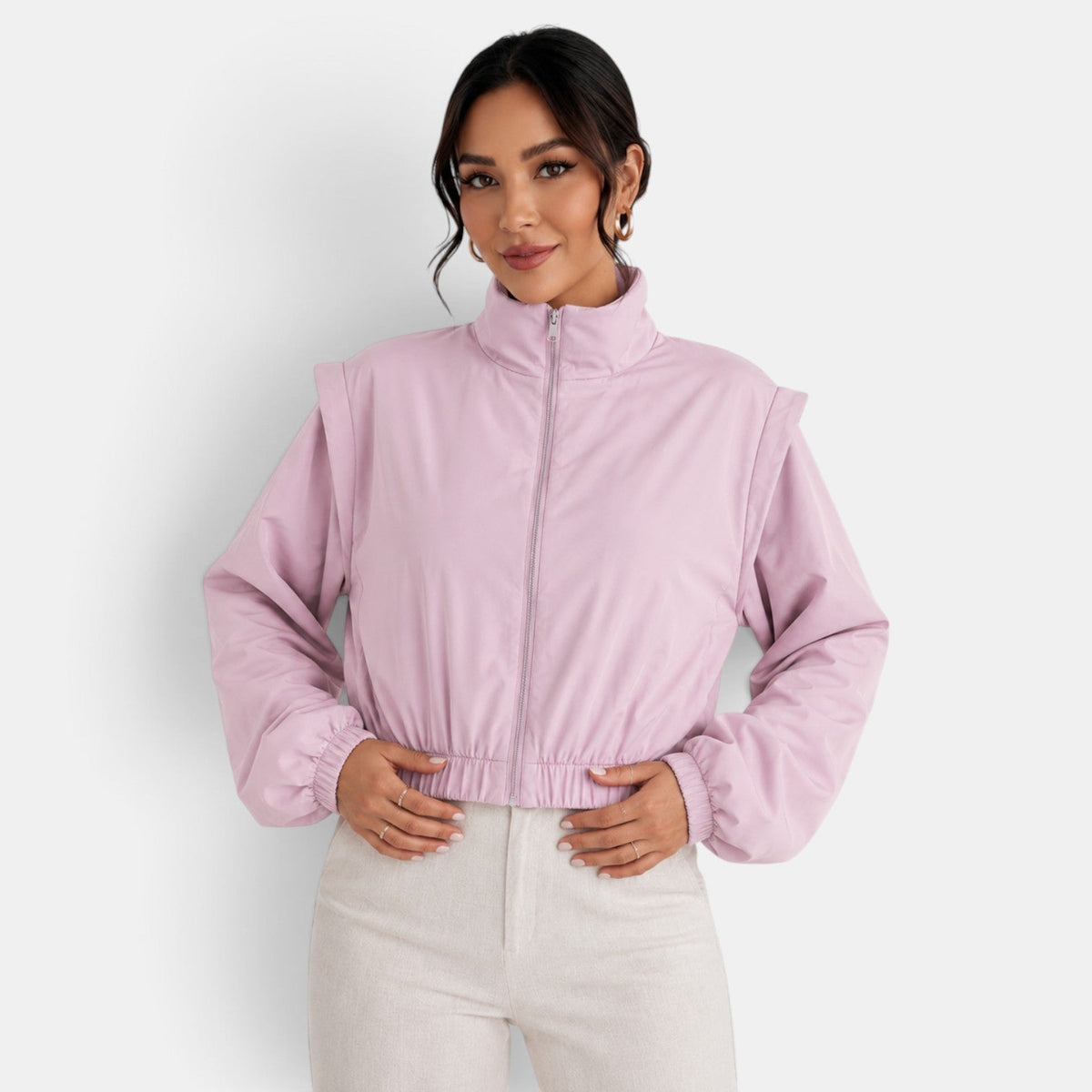 Chaqueta bomber de algodón para mujer