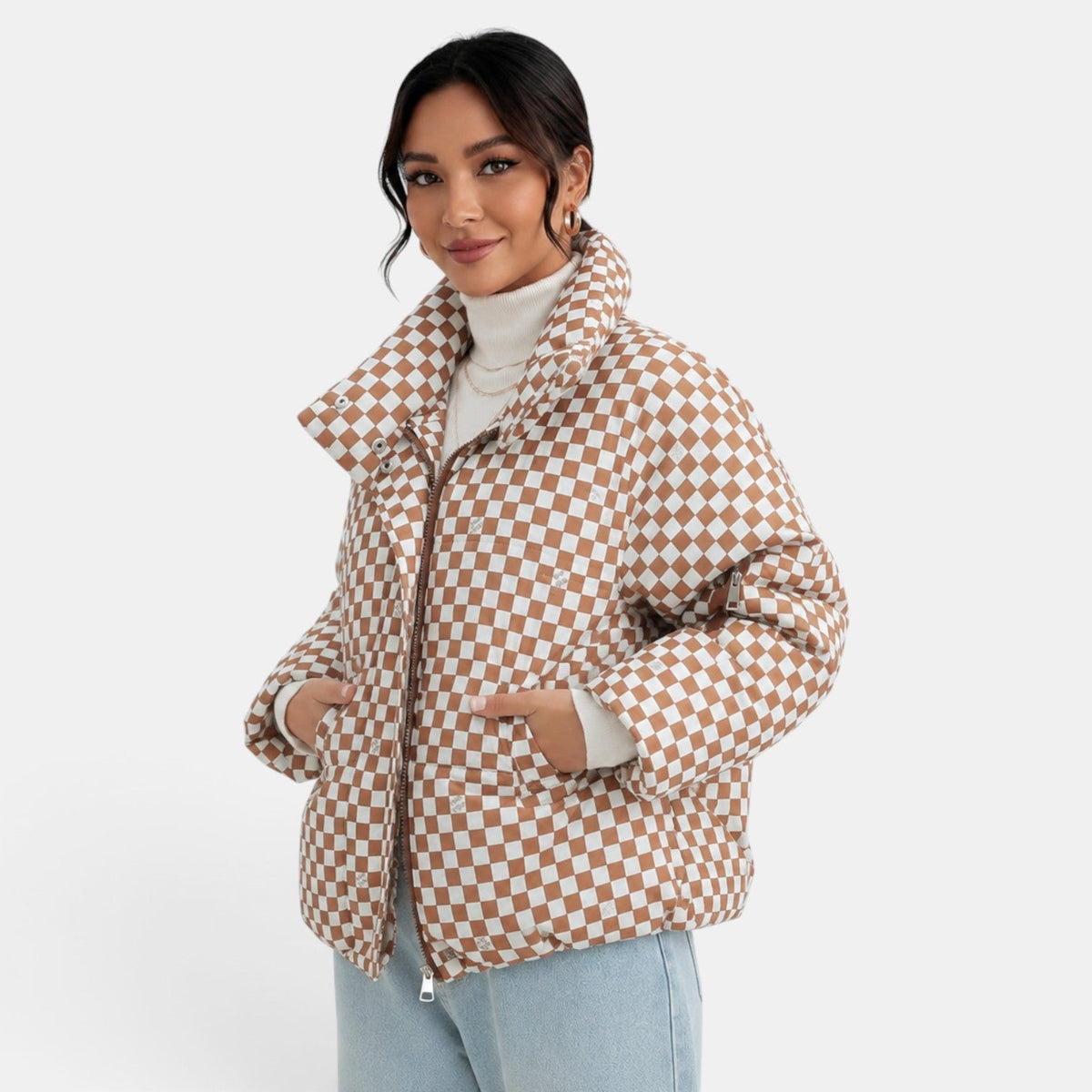 Chaqueta acolchada para mujer de otoño