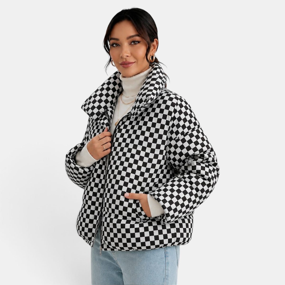 Chaqueta acolchada para mujer de otoño