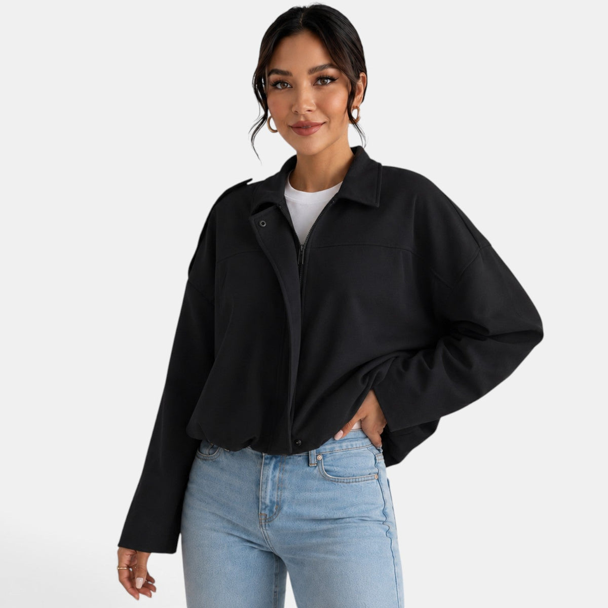 Chaqueta de gamuza para mujer de otoño